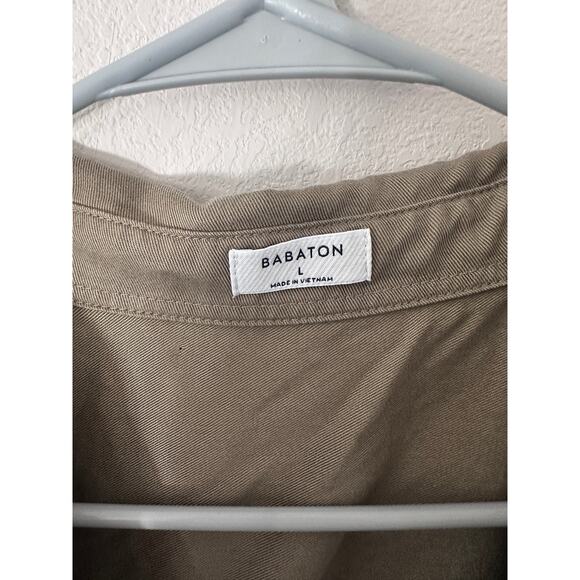 Babaton Aritzia womens Network Dress grunge green utility button down size L - Picture 5 of 9